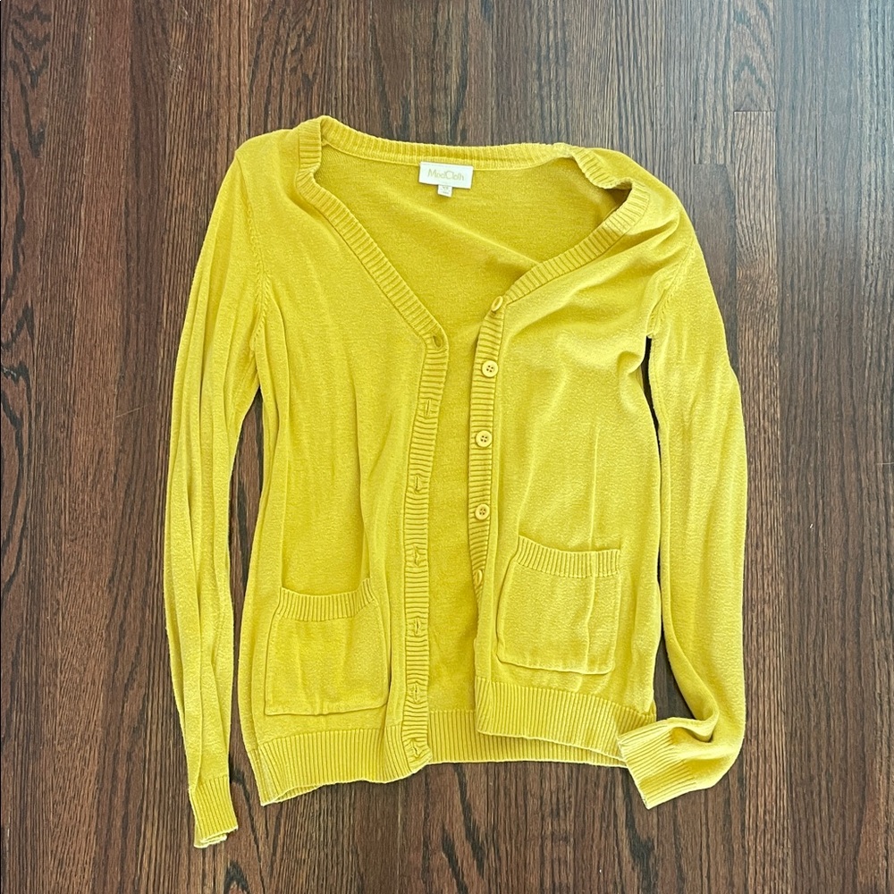 Modcloth Sunny Yellow Cardigan Sweater